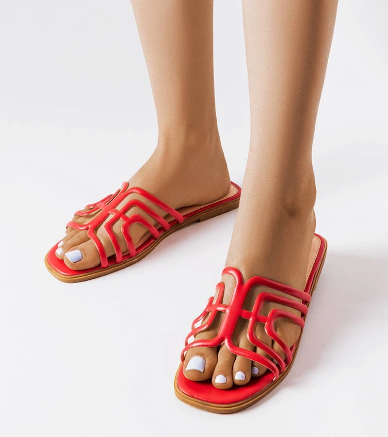 Piros női papucs Gandy