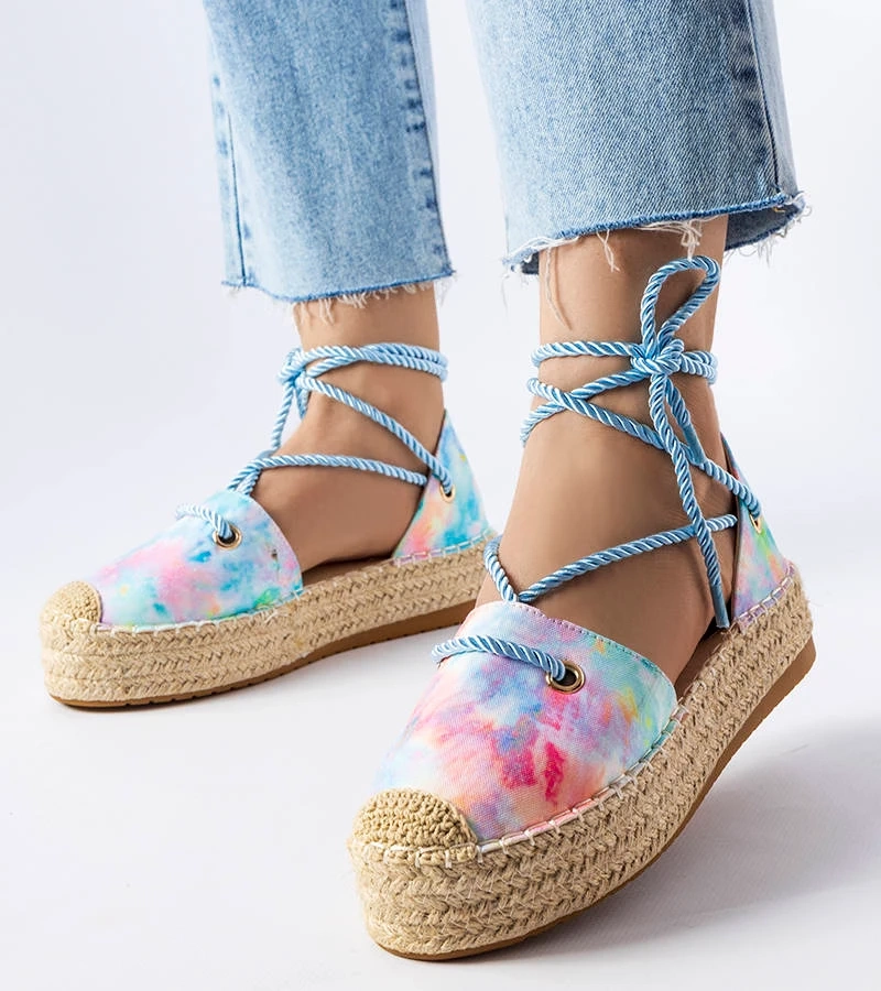 Duffet kék platformos espadrillek