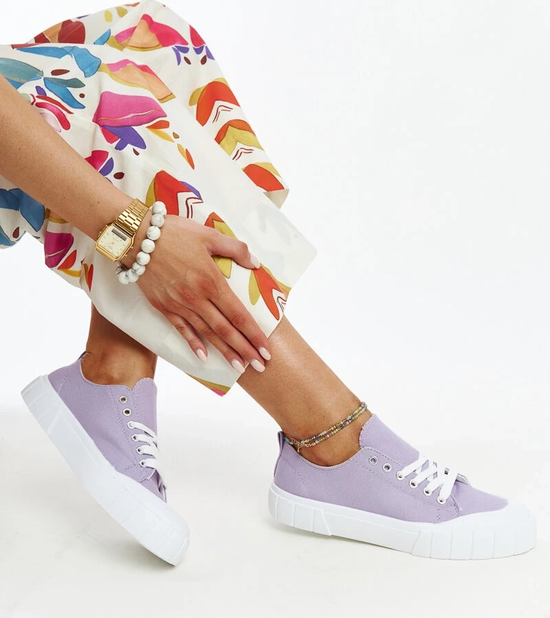 Eduard lila anyag tornacipői