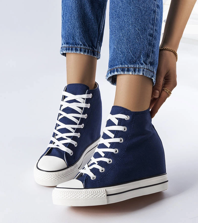 Sötétkék platformos tornacipők Spaventa