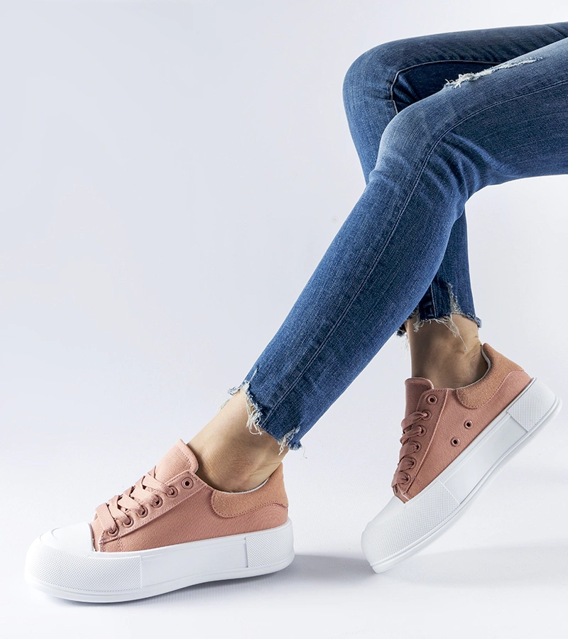 Rózsaszín Werninger platform tornacipő