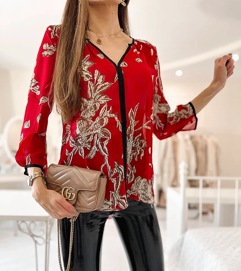 Piros mintás Salois ing