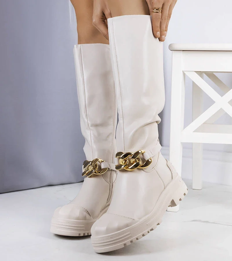 Meleg bézs bokacsizma Cerreto