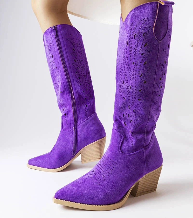 Lila csipkés cowboy csizma Huntsville