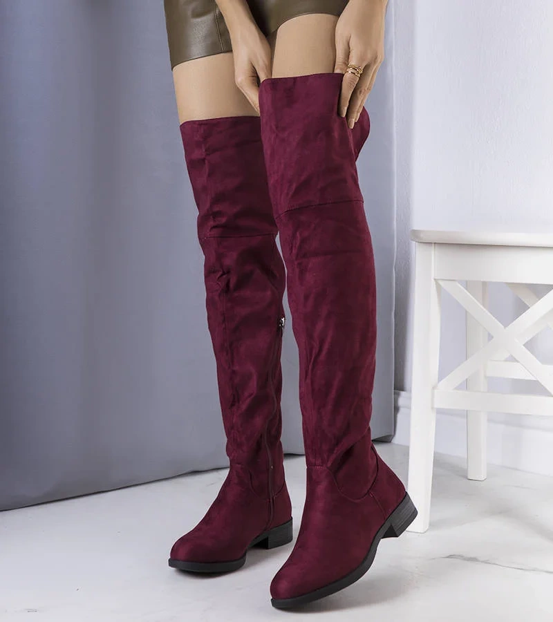 Bordó bélelt muskétás csizma Salci