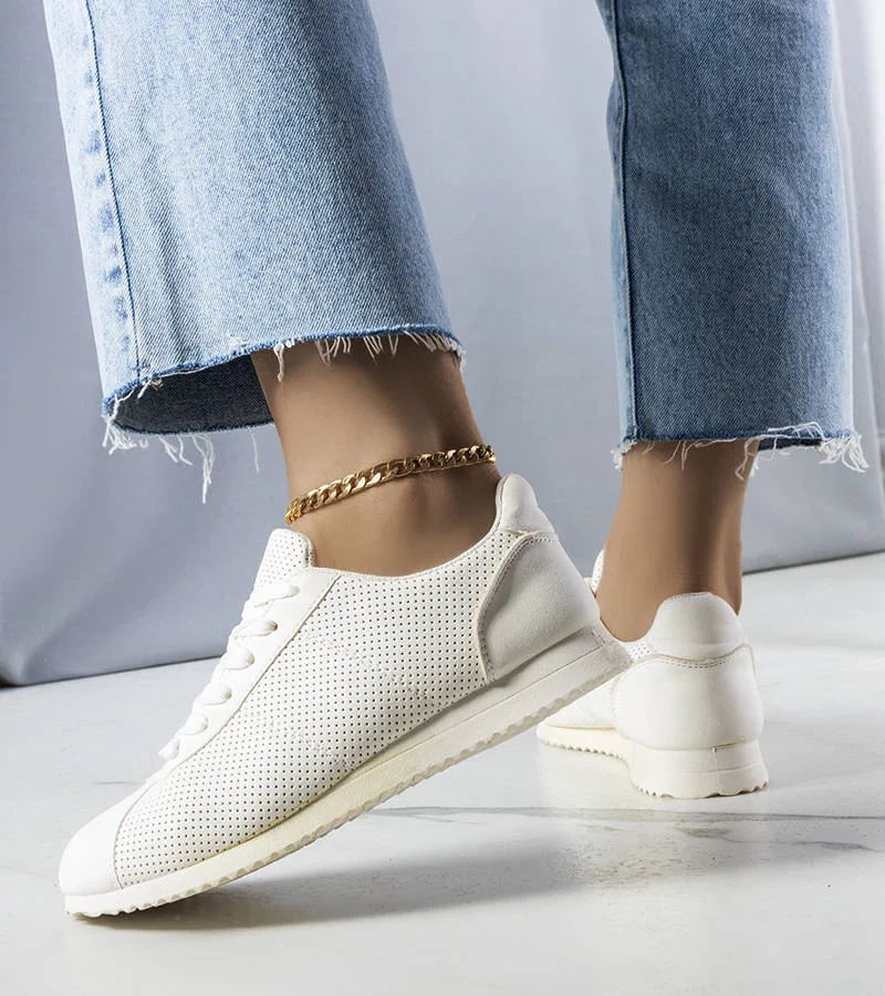 Fehér csipkés tornacipő Braelyn