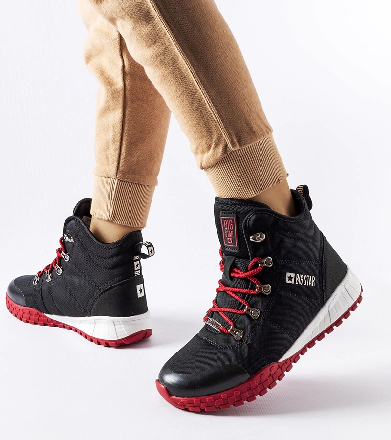 Fekete fiataloknak való cipő Big Star KK274217