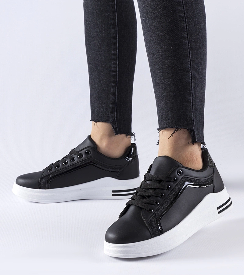 Mayfield platformos fekete tornacipők