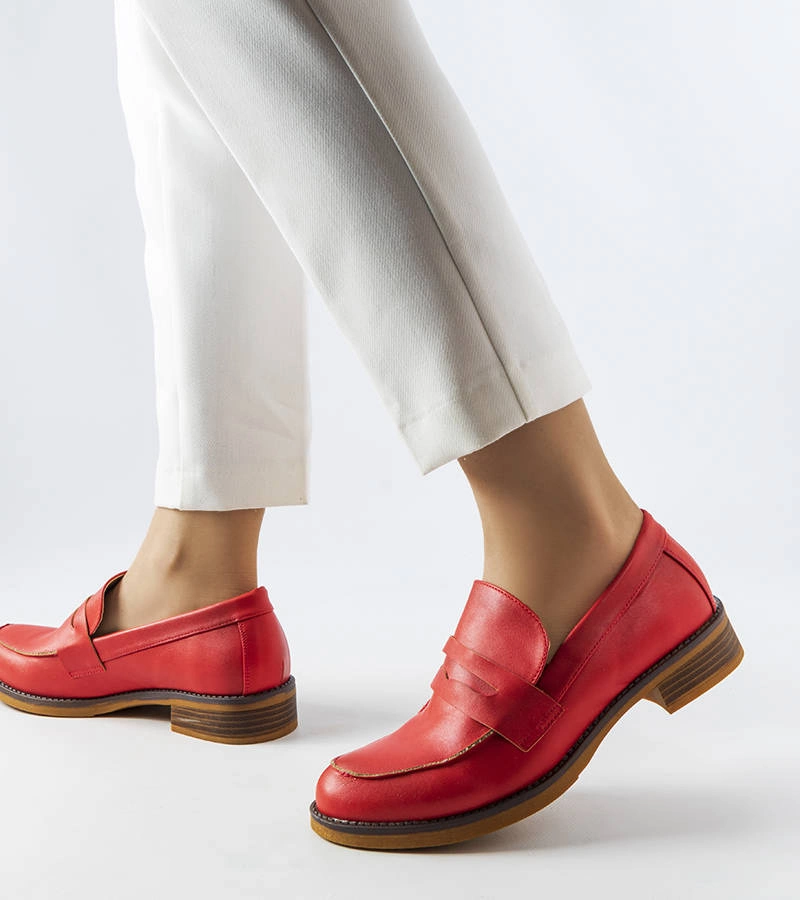 Deich piros mokaszinok