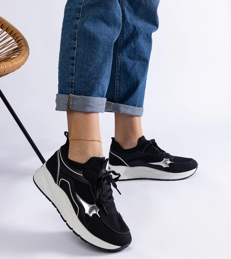 Fekete női sportos tornacipő Elsira