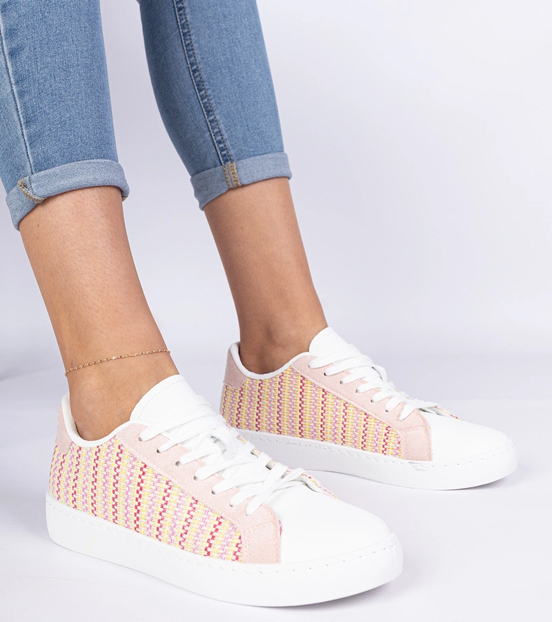 Rózsaszín női anyag tornacipő Bellisio