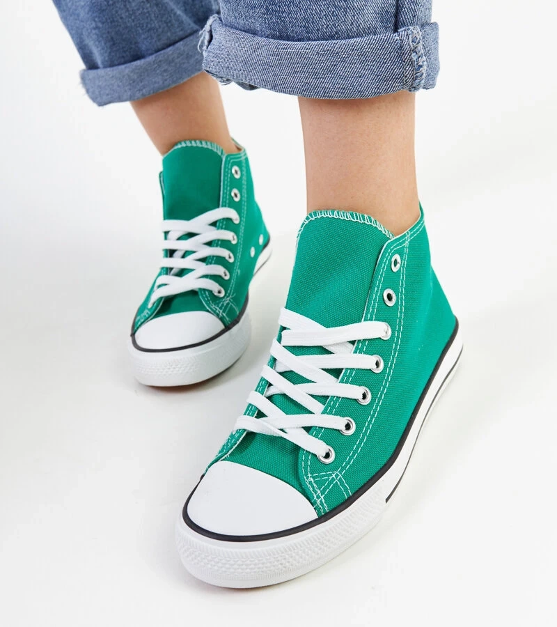 Eliska zöld magas tornacipői