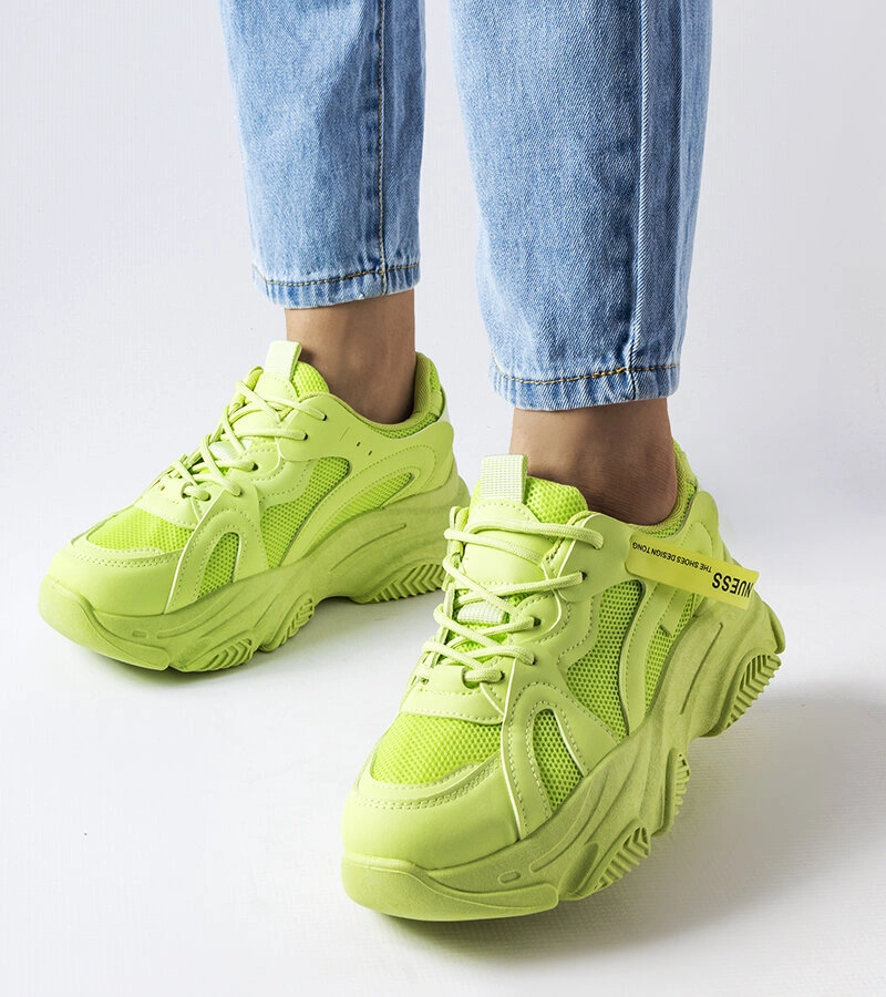 Zöld vastag talpú Amendola tornacipők