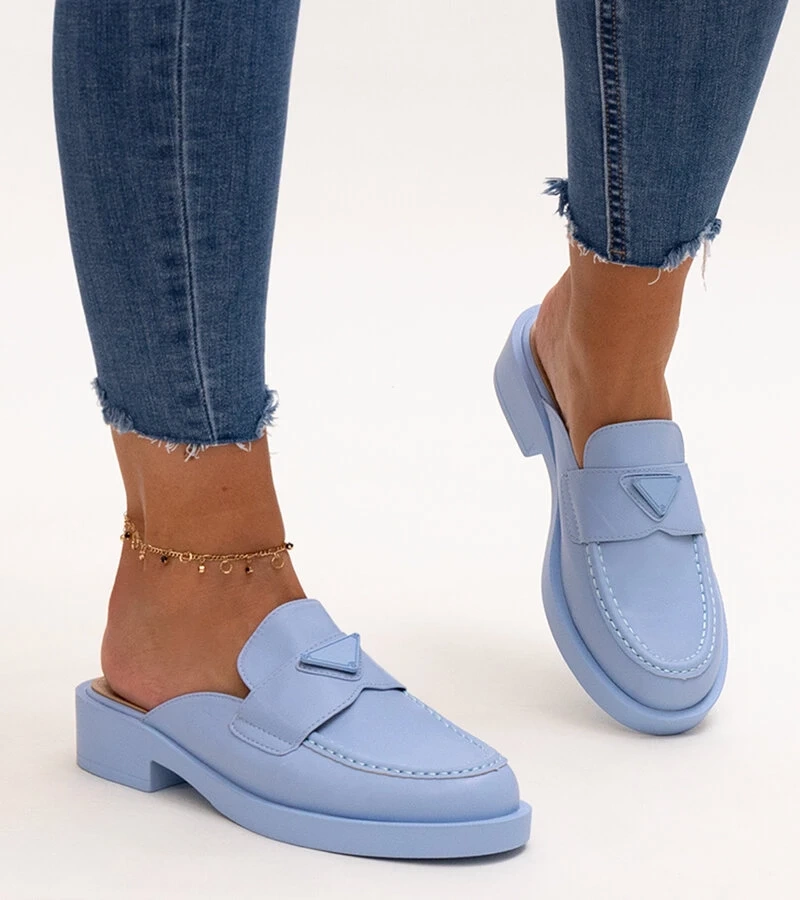 Berkshire beépített orrú kék papucsok