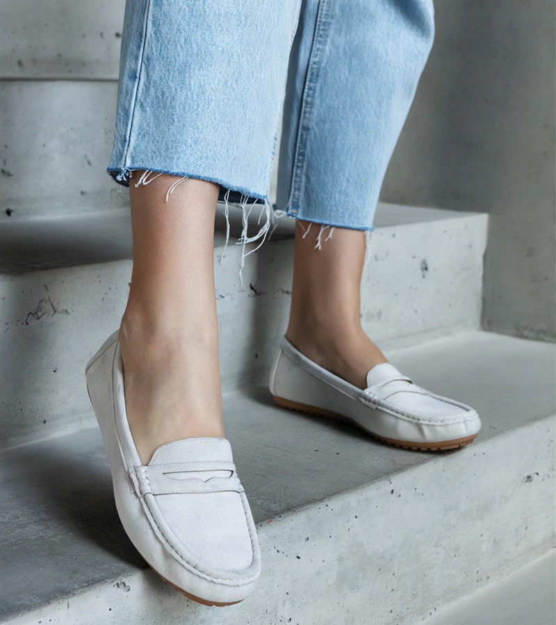 Cellarengo szürke öko-velúr mokaszinok