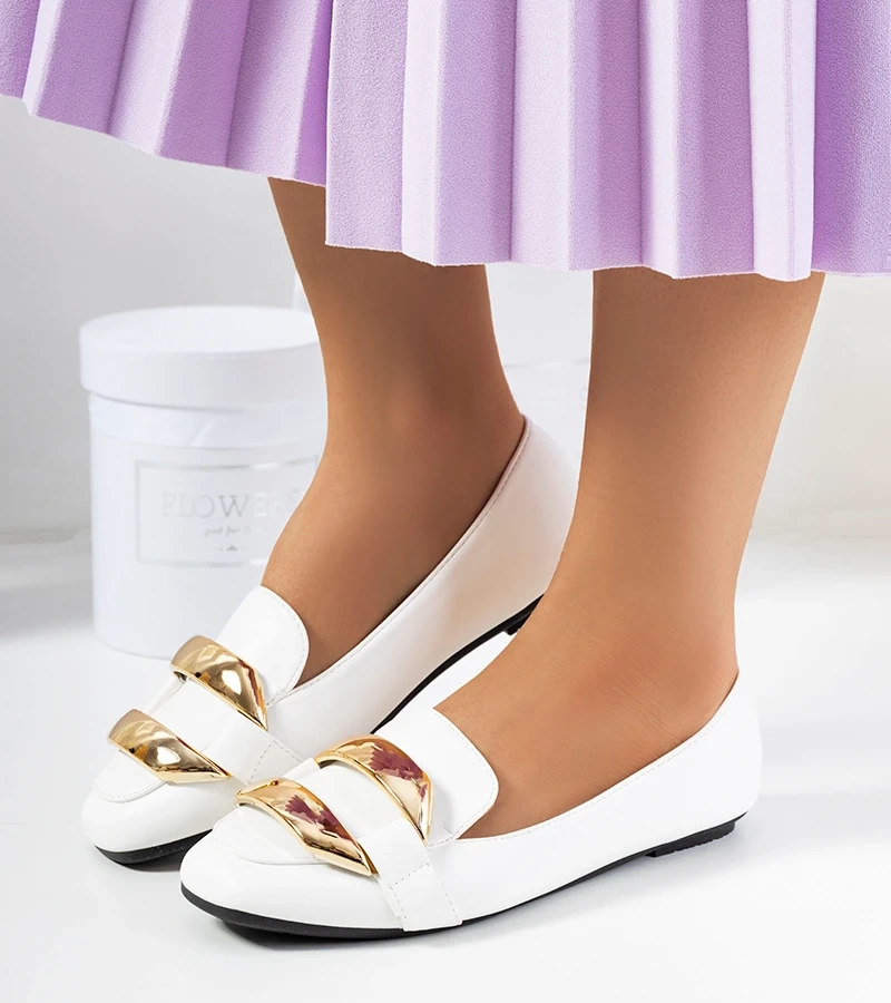 Fehér női mokaszinok Renwick