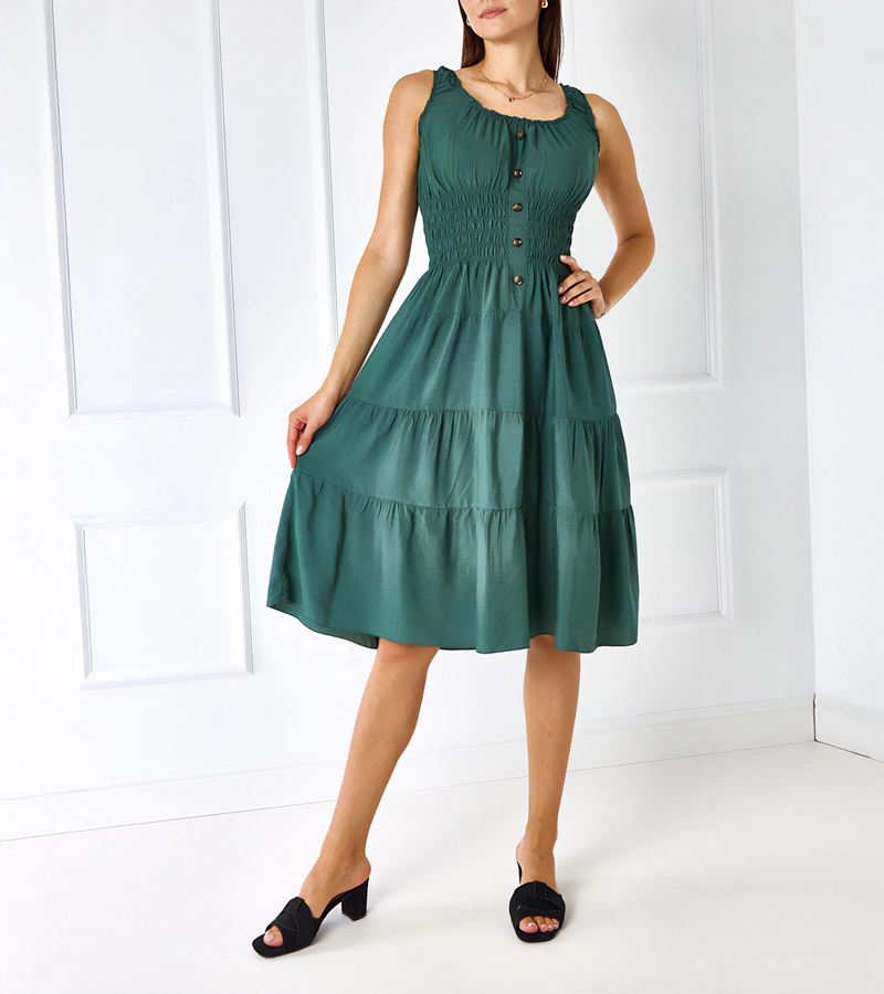 Zöld pántos ruha Masaew-tól