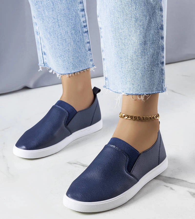 Leroy öko-bőr sötétkék teniszcipők