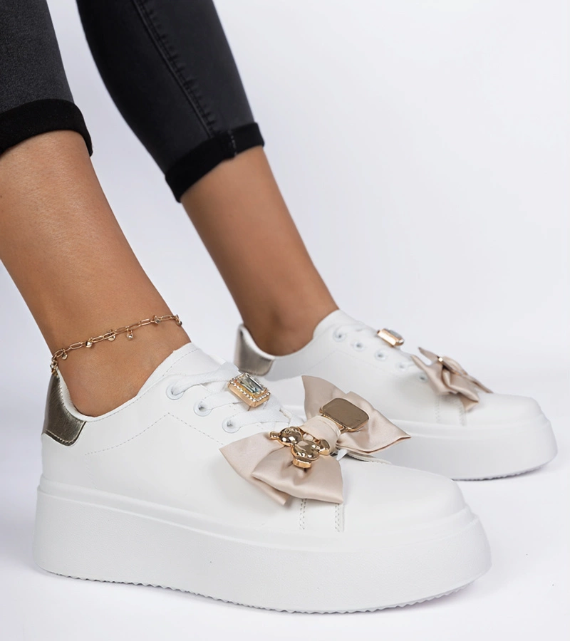 Fehér-arany női Milonel tornacipő