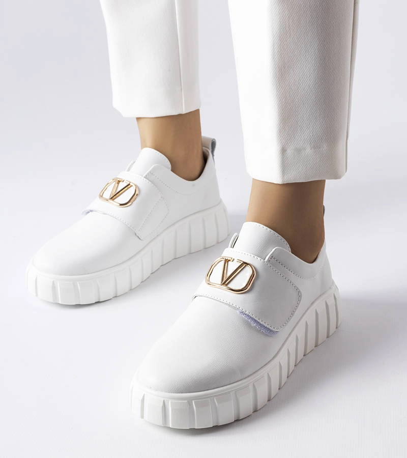 Fehér tépőcipők tépőzárral Vinceza