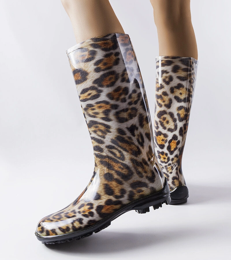 Barna magas szárú gumicsizma Pimen