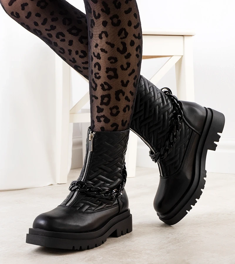 Fekete női bokacsizma Feira