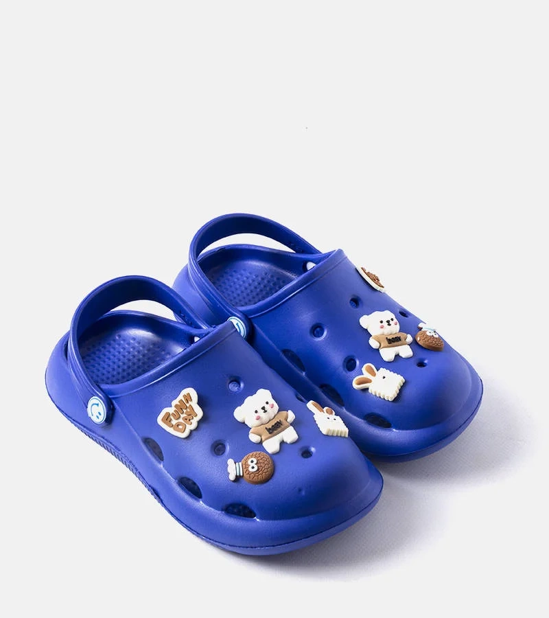 Daviau zárt orrú kék papucs