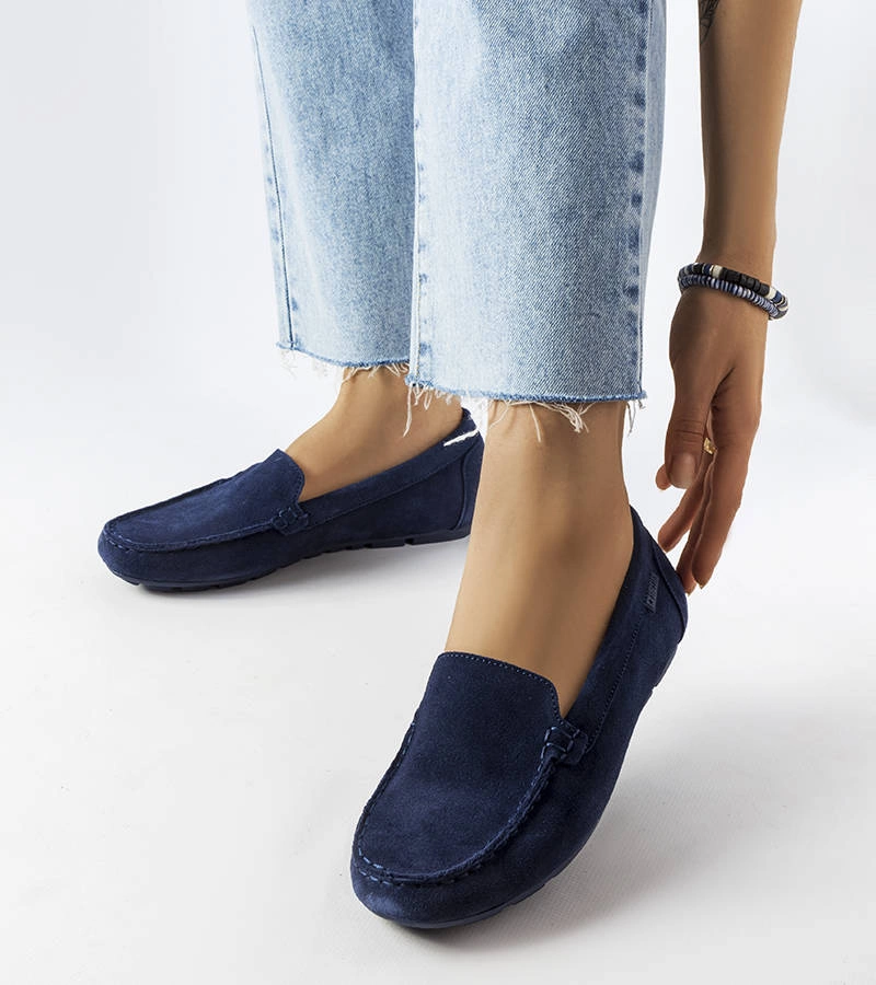 Sötétkék bőr mokaszin Big Star JJ274659