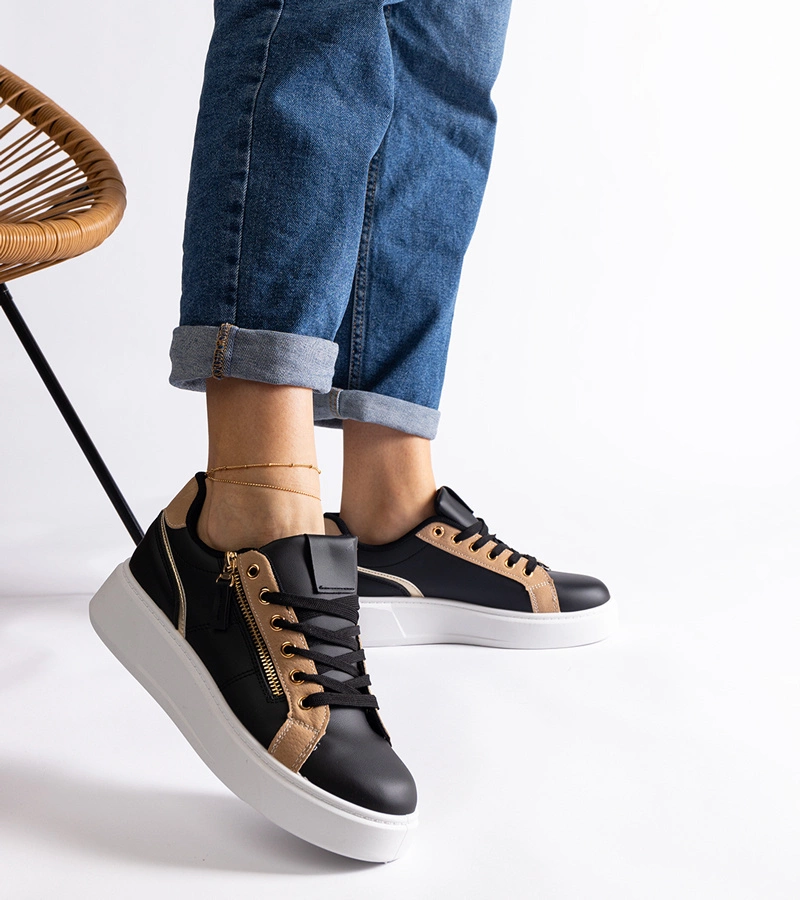 Fekete női sportos tornacipő Benedetta