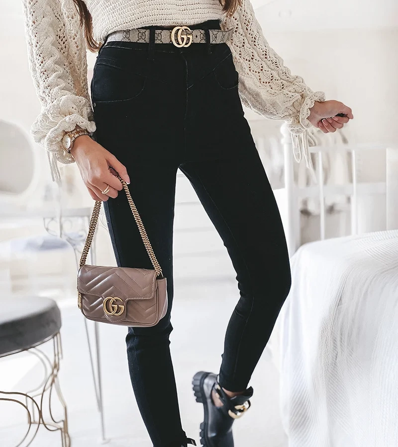 Fekete Charles farmernadrág