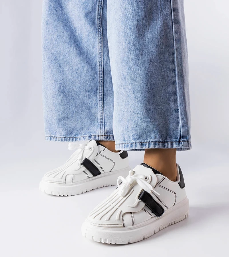 Fekete-fehér platformos tornacipő Binet