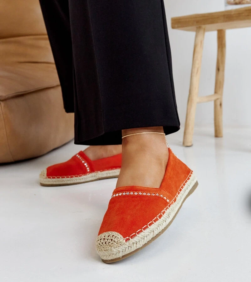 Abia narancssárga cirkónia espadrillek