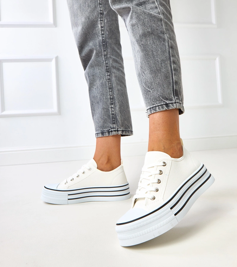 Fehér platform tornacipő Talah