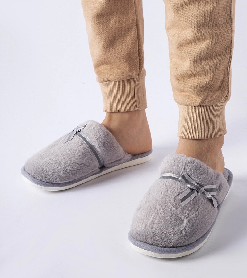 Szürke meleg papucs masnival Antonino