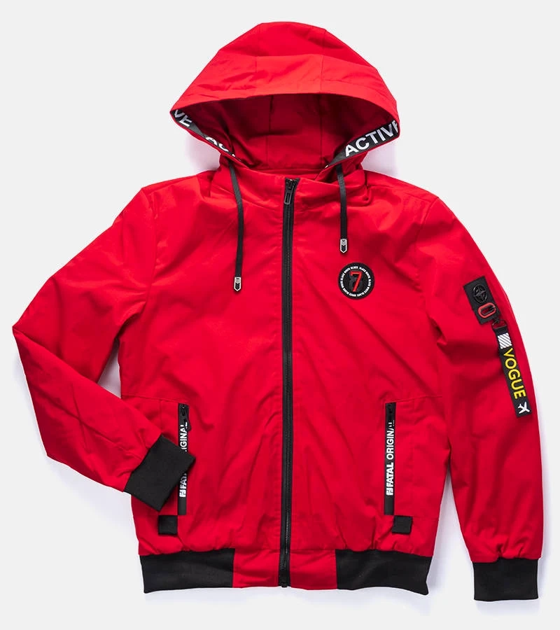 Piros férfi átmeneti dzseki Tollmache