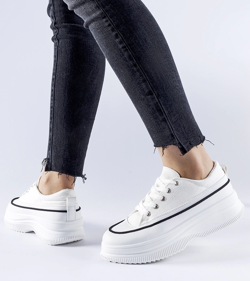 Fehér Plesio platform tornacipő