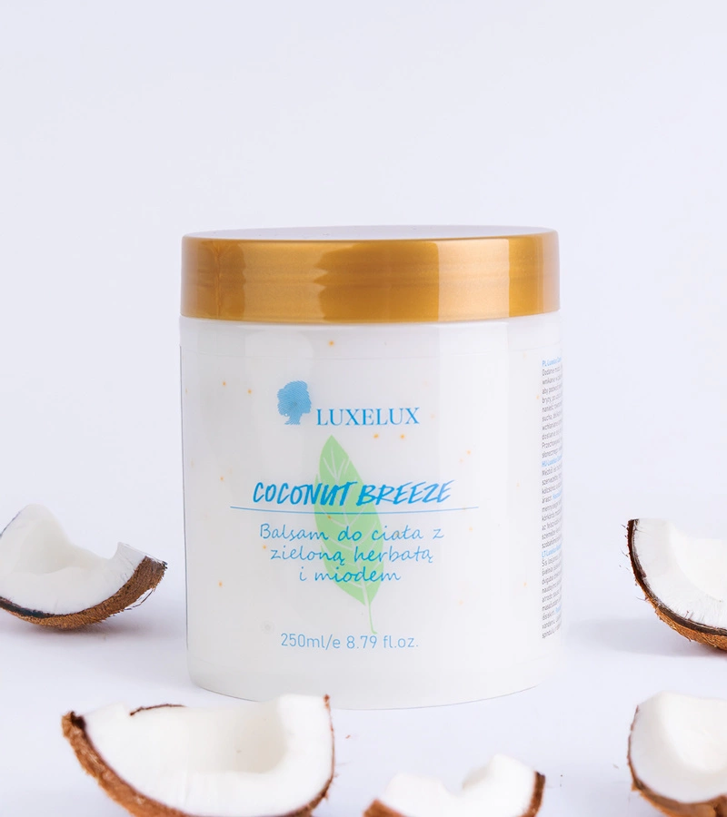 Testápoló balzsam zöld teával és mézzel LUXELUX COCONUT BREEZE 250 ml