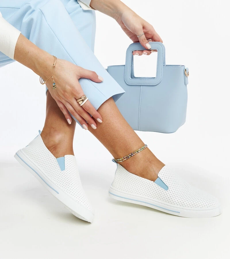 Sanan fehér félcipők