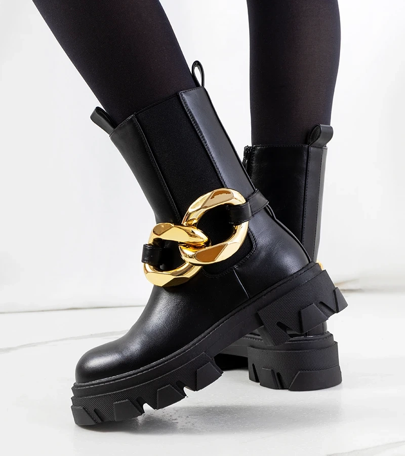 Fekete bokacsizma Croydon