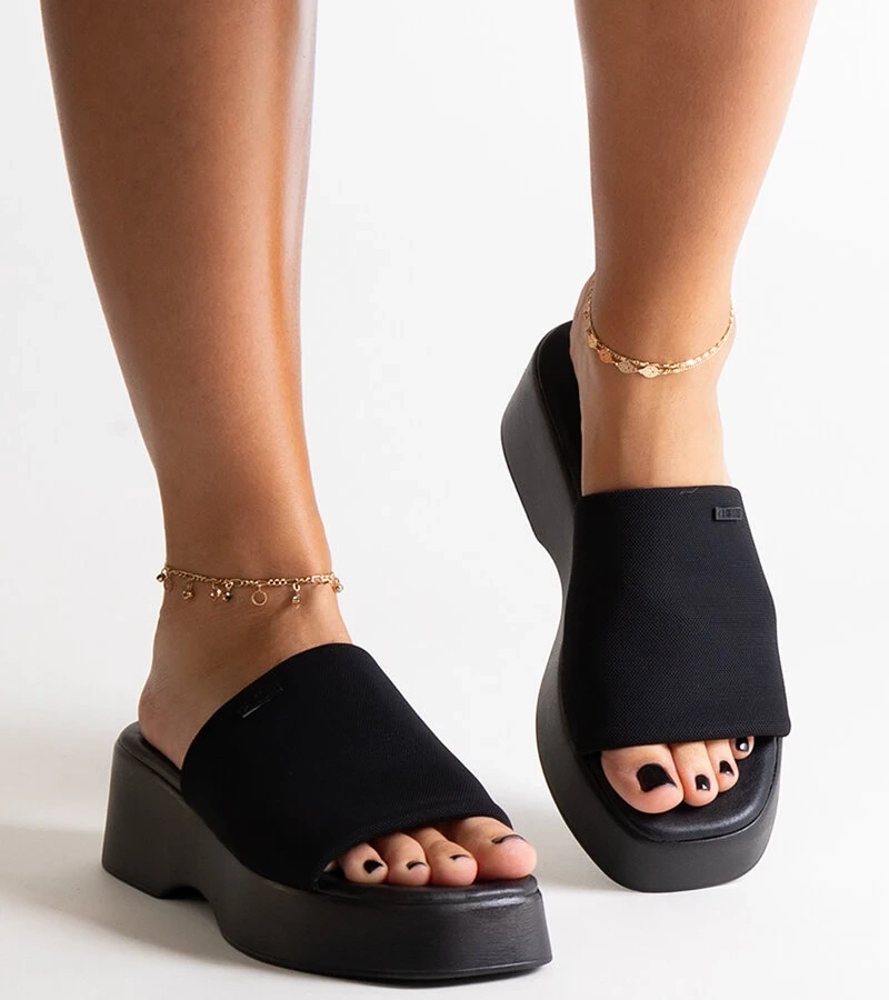 Fekete Big Star NN274021 platformos papucsok