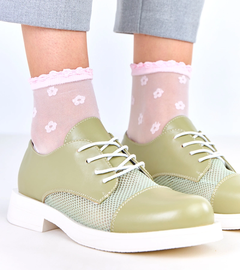 Zielő női félcipő hálós felsőrésszel Moris