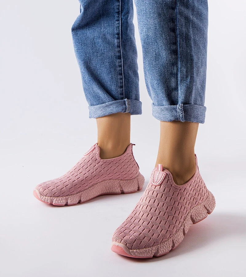 Rózsaszín sportos slip-on tornacipők Obenor