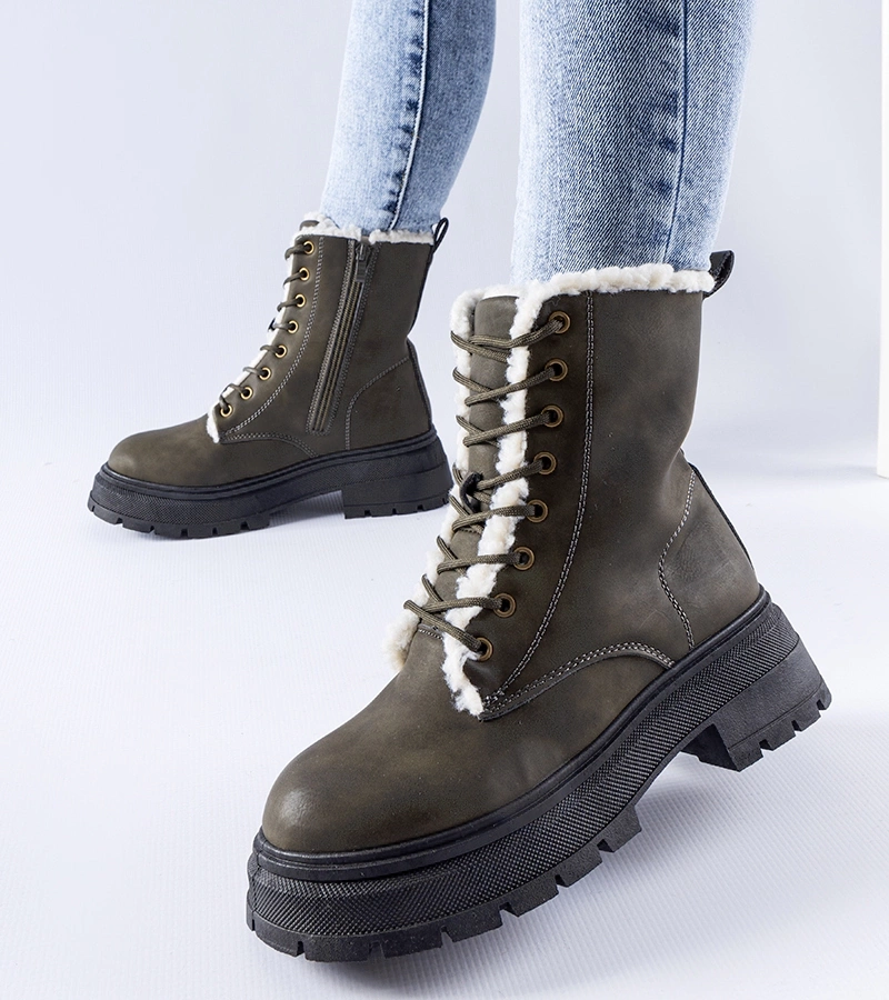 Zöld melegített Tadasuni bakancsok