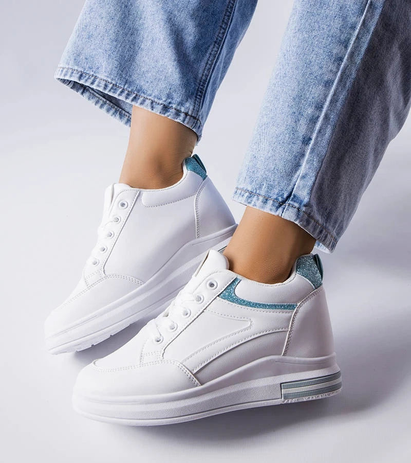 Fehér cipők flitteres betétekkel Bonevil