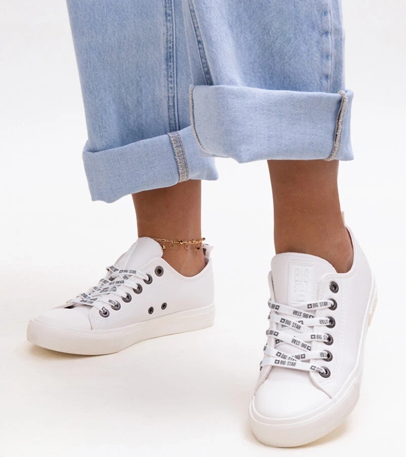 Big Star KK274105 fehér öko bőr tornacipő