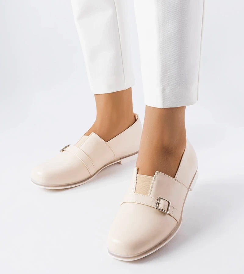 Barna bőr talpbetétes félcipők Felosa