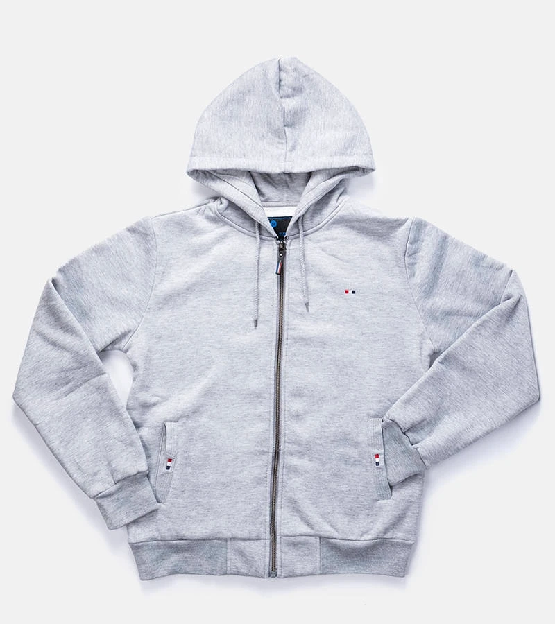 Világosszürke férfi kapucnis pulóver Guerin