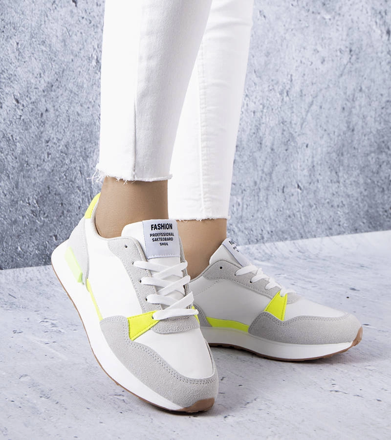 Fehér neon betétes Alita tornacipők
