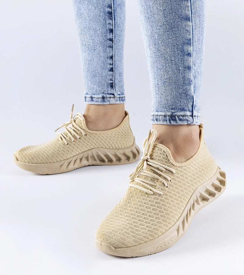 Bezs színű Derek textil tornacipő