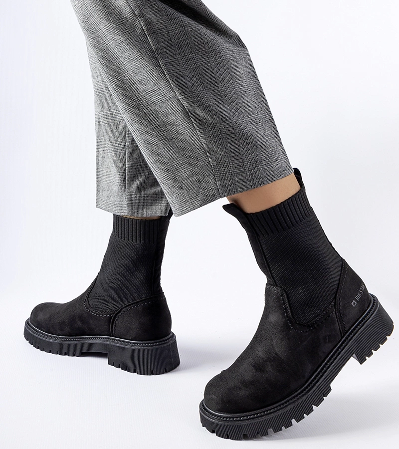 Fekete zoknis bokacsizma Big Star MM274540